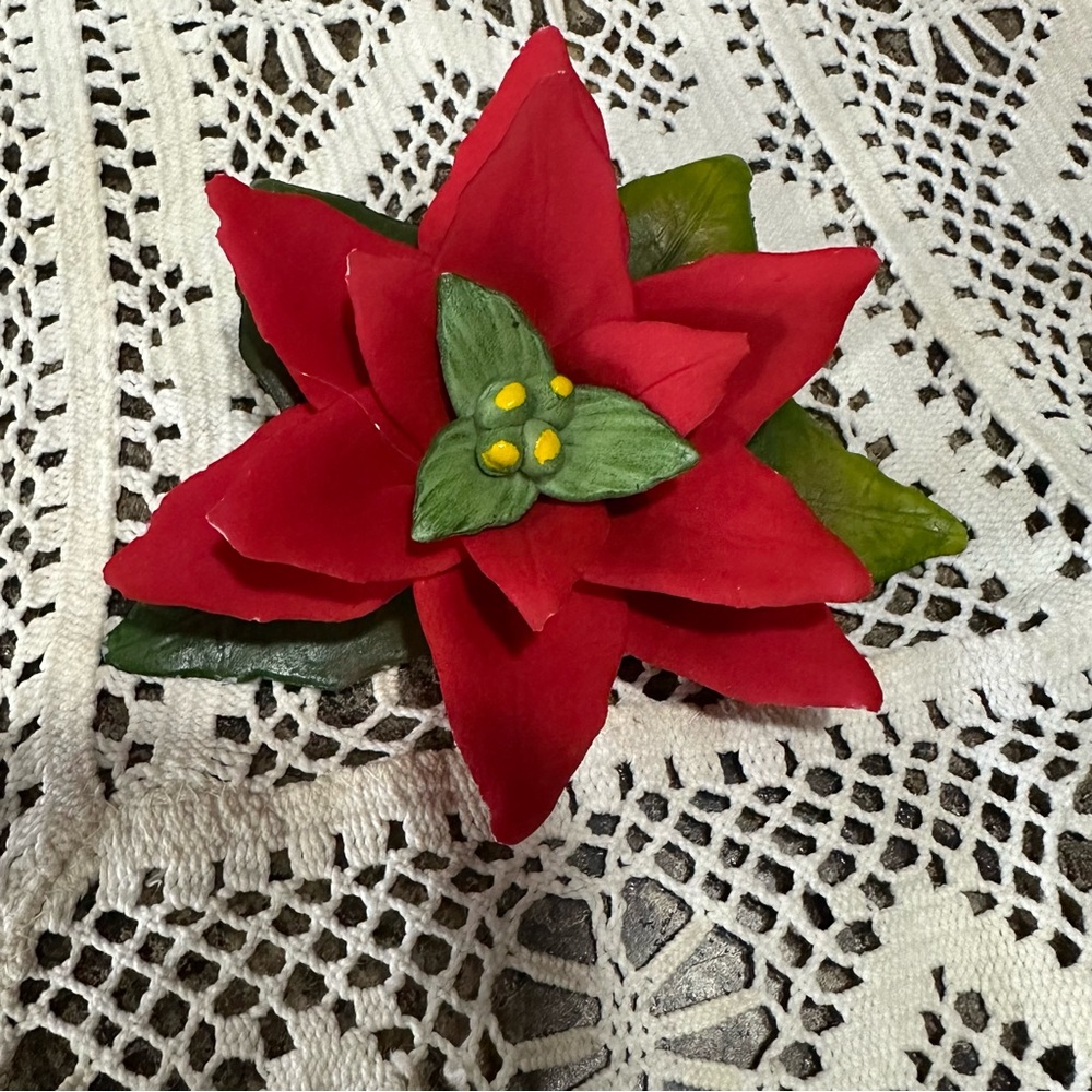 Red Poinsettia Capodimonte